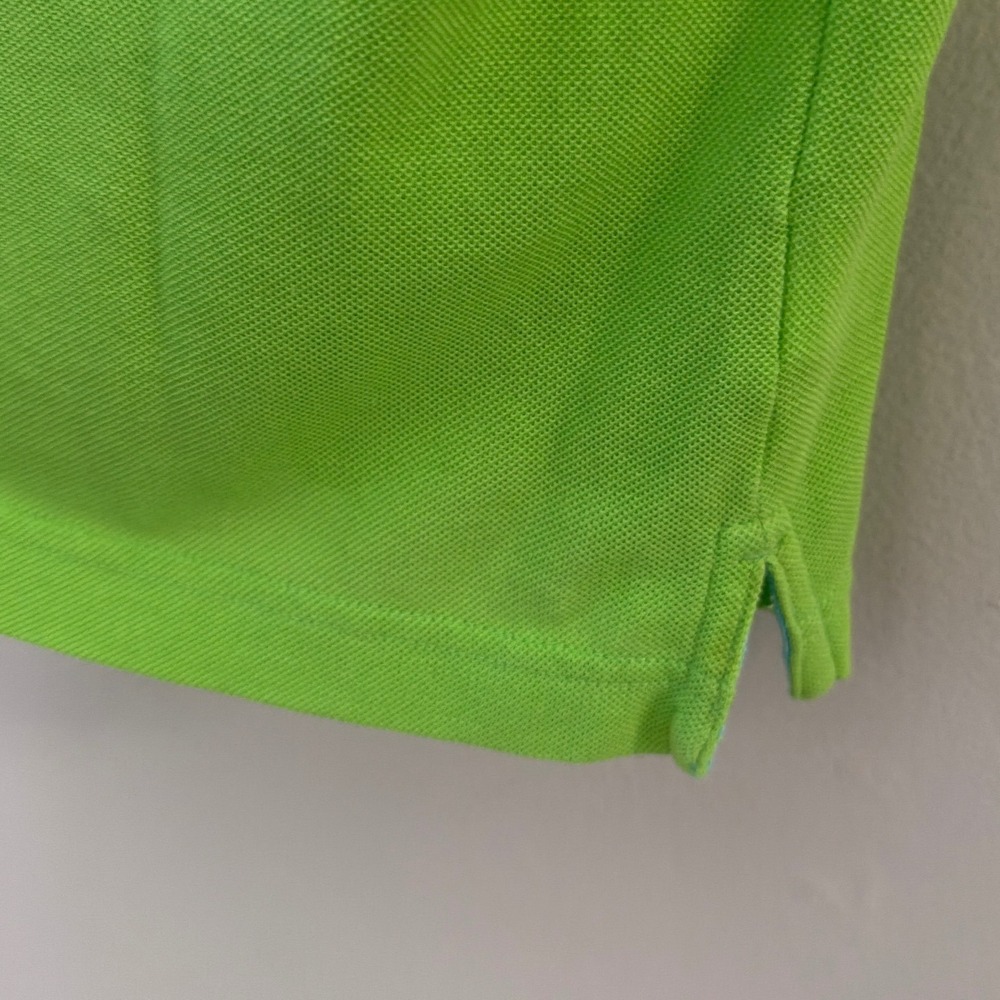 Lilly Pulitzer Atlantique Polo Men XXL Lime Green Cotton Pique Short Sleeve - Picture 5 of 9